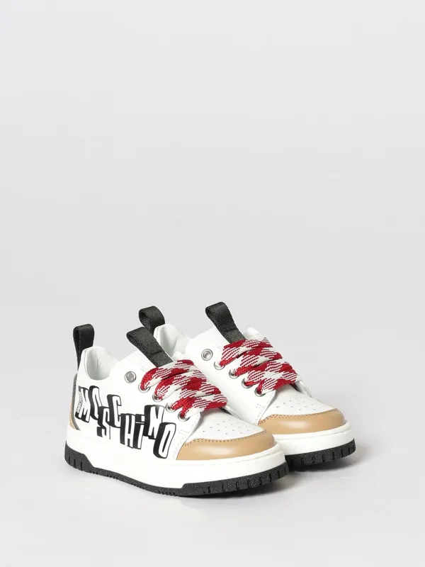 Moschino Leather with Logo Print White (830904)