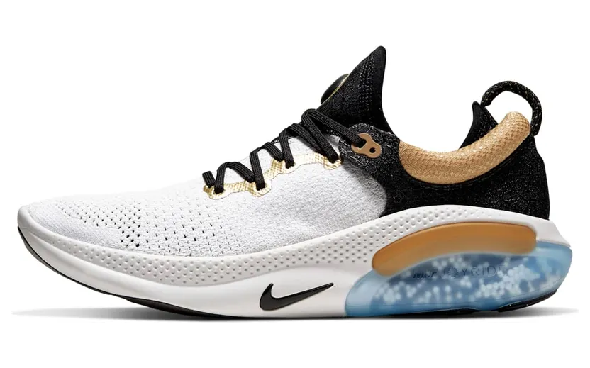 Nike Joyride Run Flyknit White Black Metallic Gold (CQ4813-104)