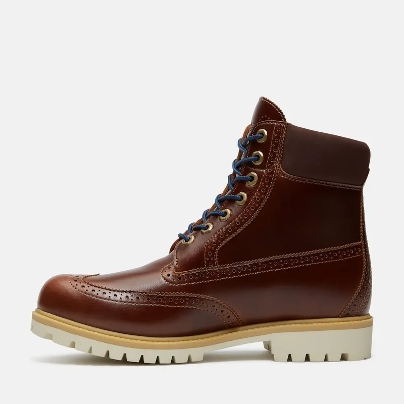 Timberland 6 Premium Brogue Boot Medium Brown Wingtip (TB0A2A8V-EM4)