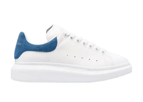 Alexander McQueen Oversized White Blue Croc (625162WHZ4K9255)