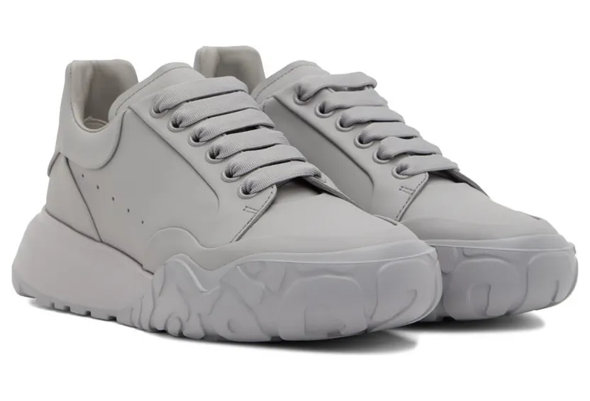 Alexander McQueen Gray New Court Sneakers (705182WICD3) (4)
