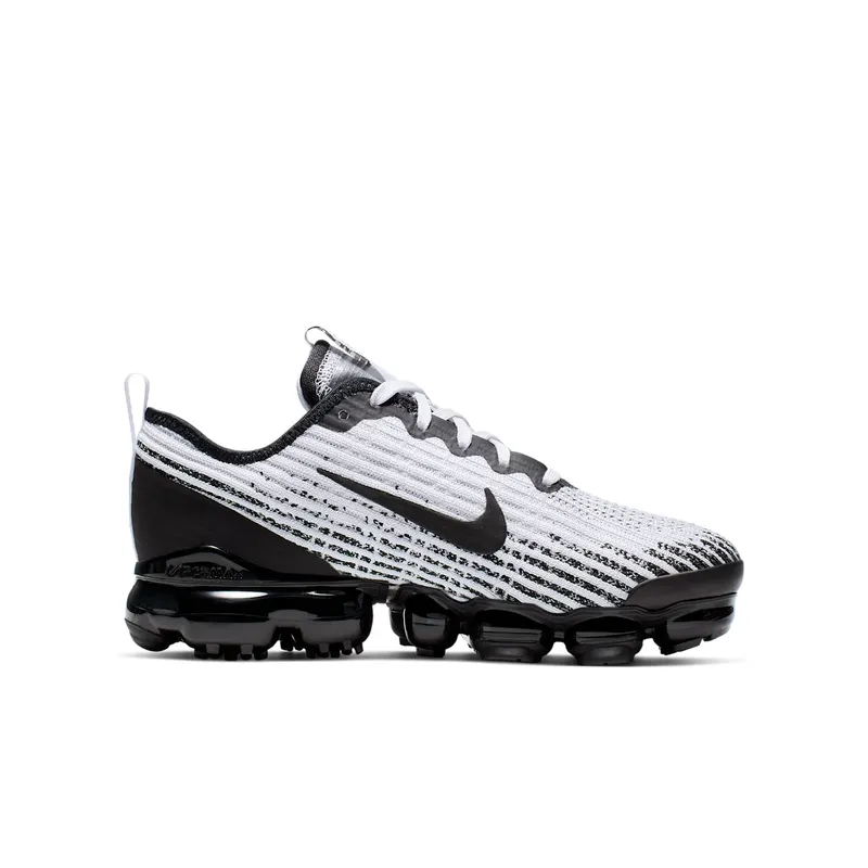 Nike Air VaporMax Flyknit 3 White Black (GS) White/Black-Volt (BQ5238-103)