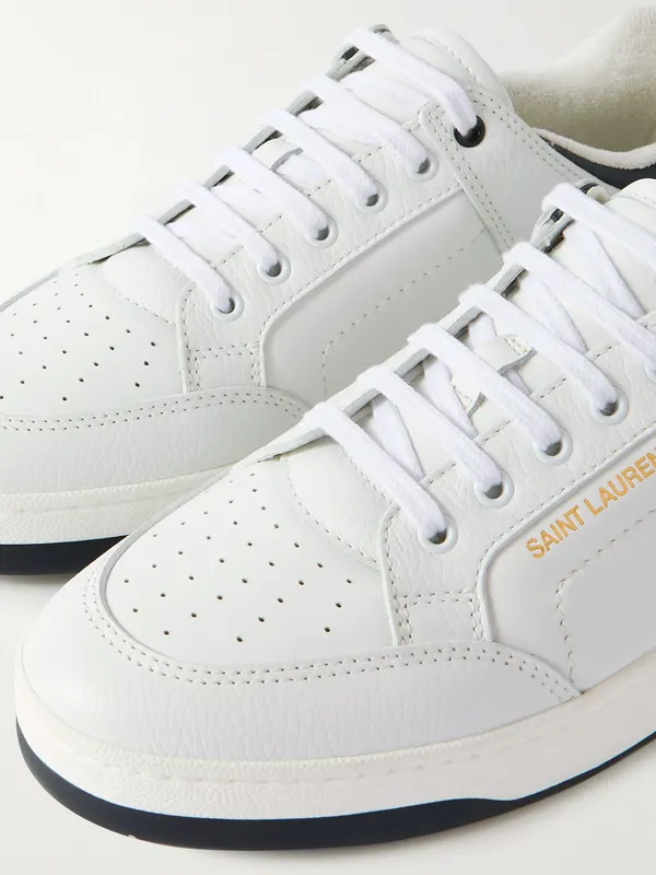 Saint Laurent SL/61 Perforated Leather Sneakers White (79990104GAC) (6)