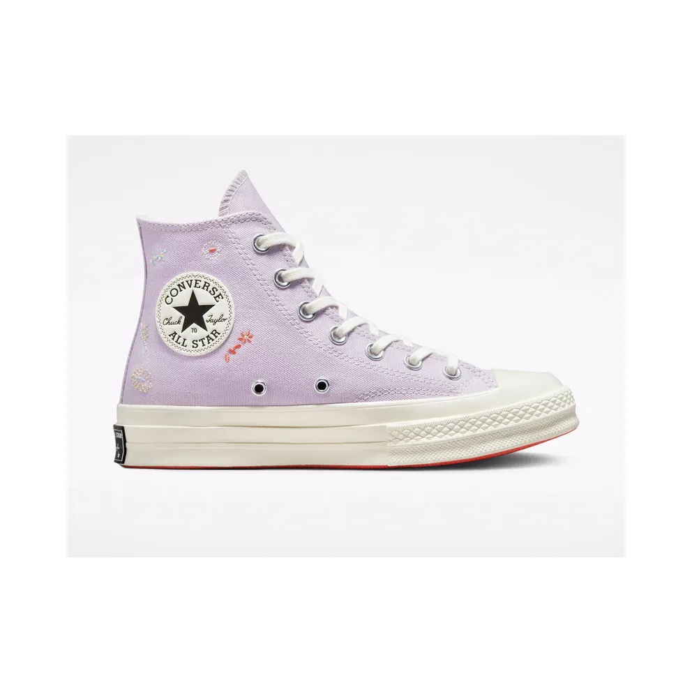 Converse Chuck 70 mit Blumenstickerei Pale Amethyst/Multi/Egret (A01584C)