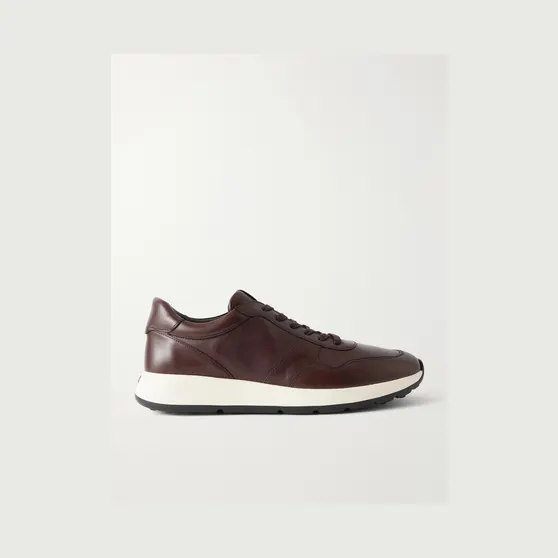 Tod’s Paneled Leather Sneakers Dark brown (XXM79K0Z281THC)