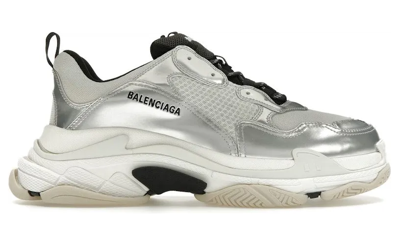 Balenciaga Triple S Black White Silver (536737W2FWM8191)