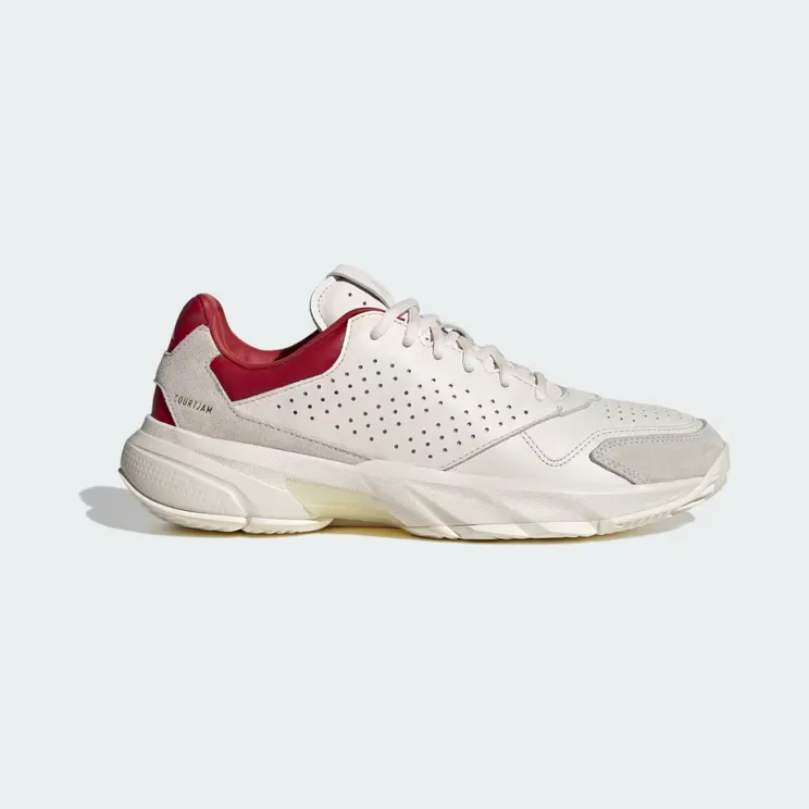 adidas Courtjam Control 3 Premium Tennis “Chalk White / Chalk White / Team Victory Red” (JP9105)