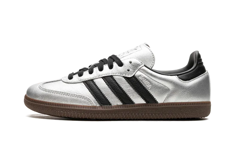 Adidas Samba OG “Silver Metallic Black Gum” (JI4218)