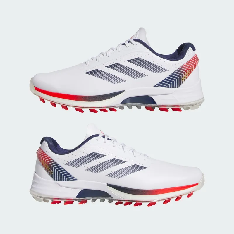 adidas Adizero ZG Spikeless Golf Cloud White Dark Blue Red (JS1898)