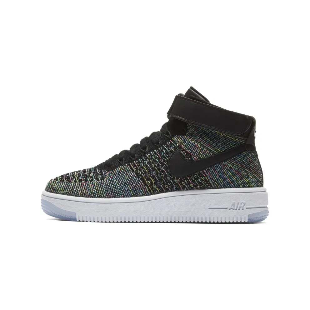Nike Air Force 1 Ultra Flyknit Mid Multi-Color 2.0 (GS) Pink Blast/Black-White (862824-600)
