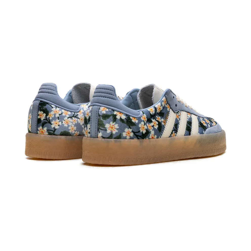 Adidas Sambae “Liberty London Floral Embroidery Blue Cream White” (JQ6046)
