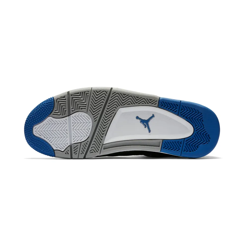 Jordan 4 Retro Motorsports Alternate Black/Game Royal-Matte Silver-White (308497-006)