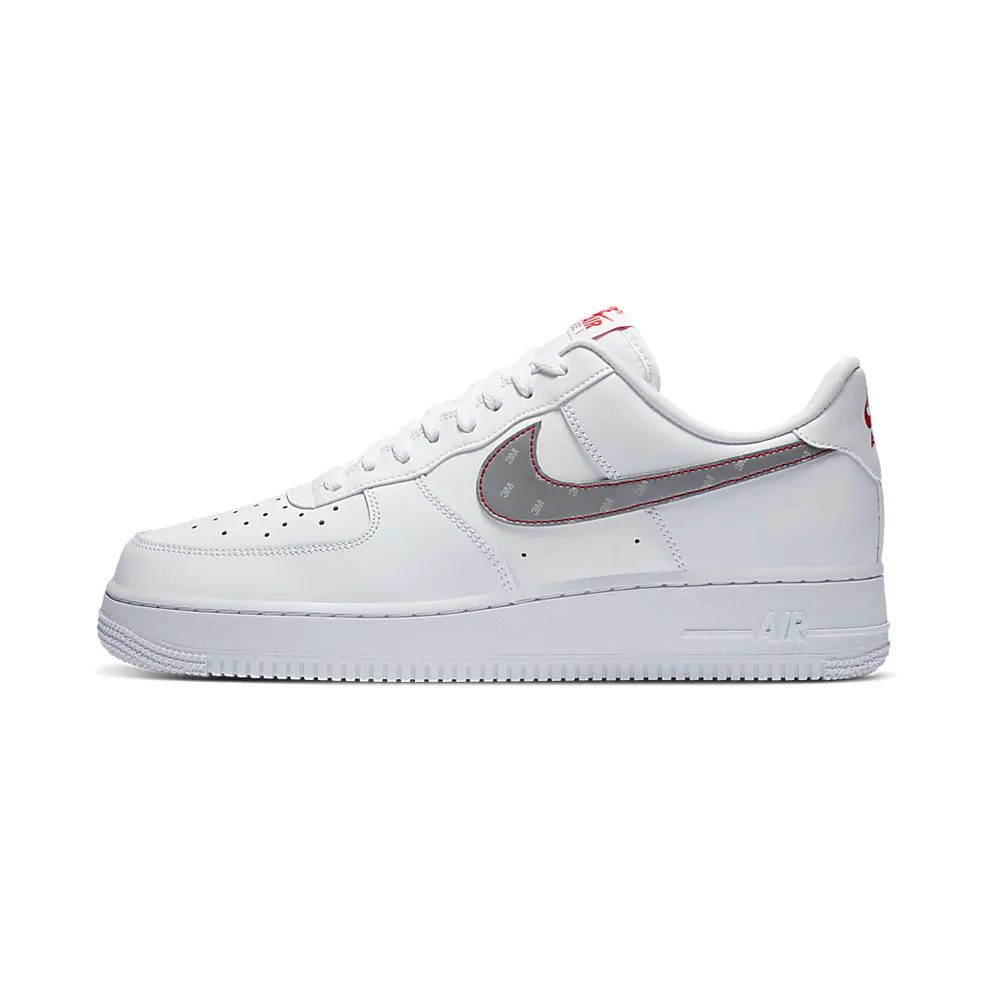Nike Air Force 1 Low 3M Swoosh White White/Metallic Silver-Total Orange-White (CT2296-100)