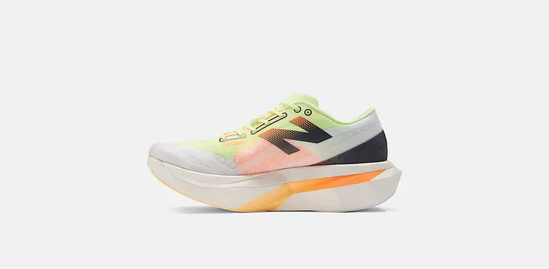 New Balance FuelCell SuperComp Elite v4 White Bleached Lime Glo Hot Mango (MRCELLA4)