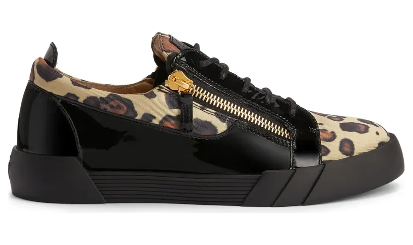 Giuseppe Zanotti Frankie sneakers met slangenleer-effect – Beige (RU00122K69)