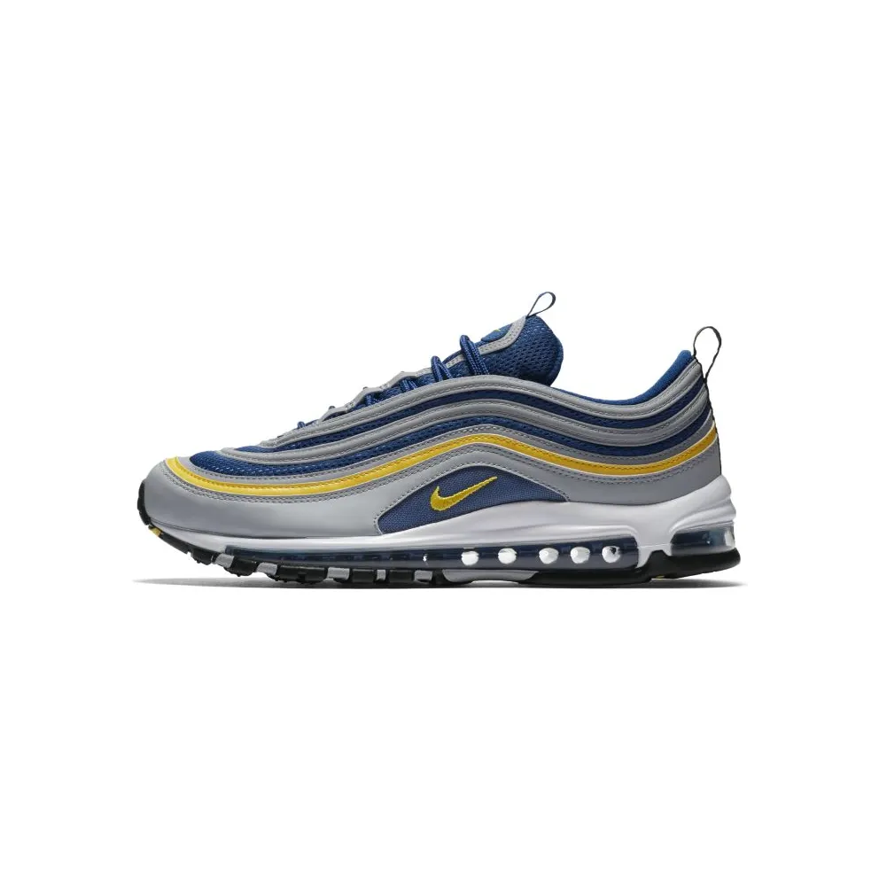 Nike Air Max 97 Michigan Wolf Grey/Tour Yellow-Gym Blue-White-Black (921826-006)