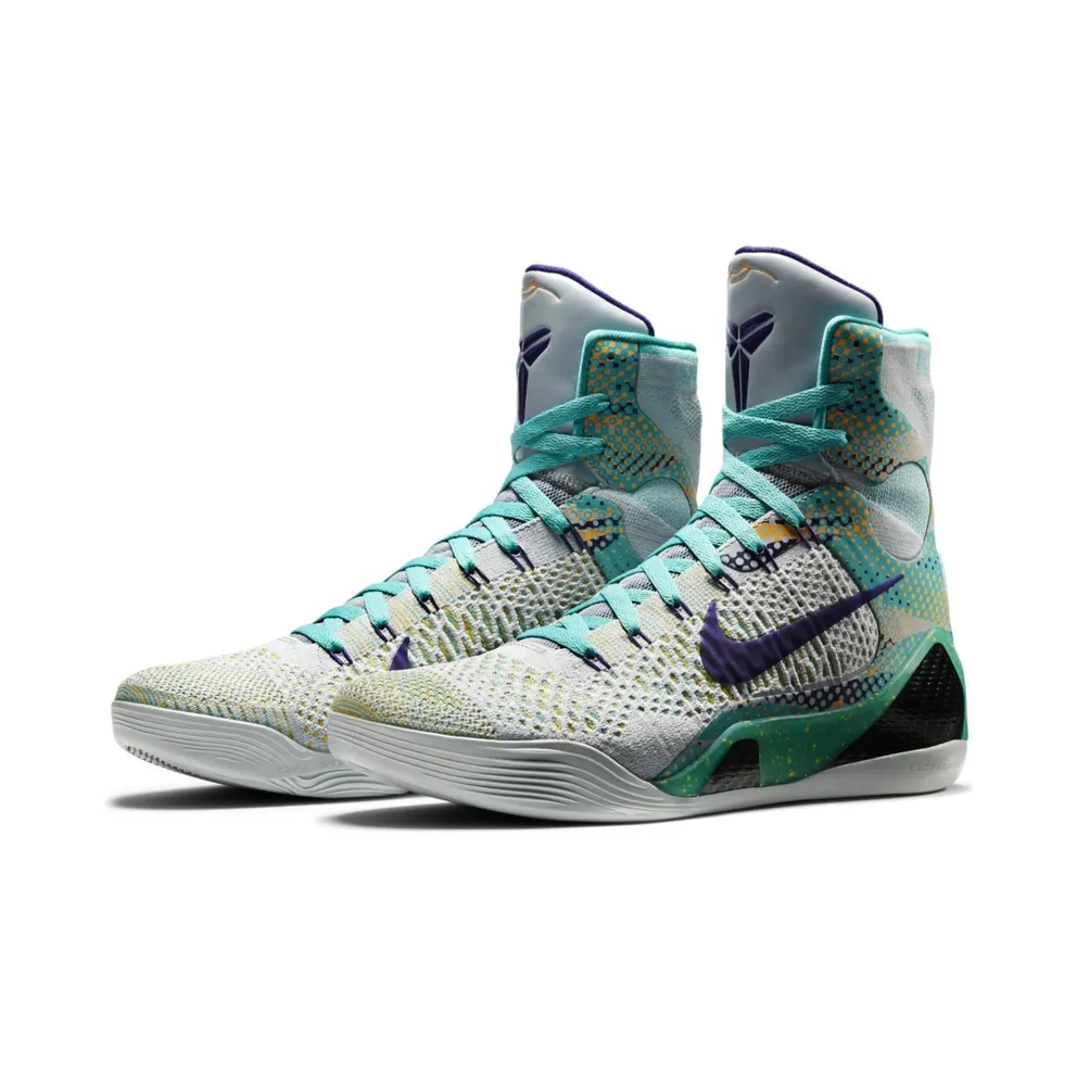 Nike Kobe 9 Elite Hero Draft Day Expression Wolf Grey/Court Purple-Turquoise (630847-005)