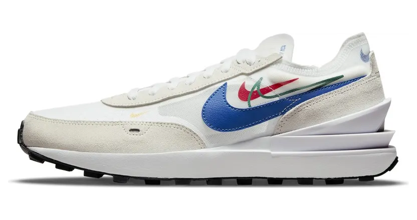 Nike Waffle One Wit – “White / Sail / University Red / Game Royal” (DN8019-100)