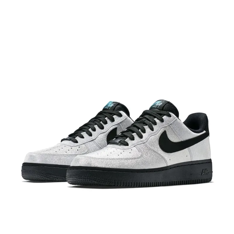 Nike Air Force 1 Low LV8 Diamond Quest Metallic Silver/Black/Aqua (718152-005)