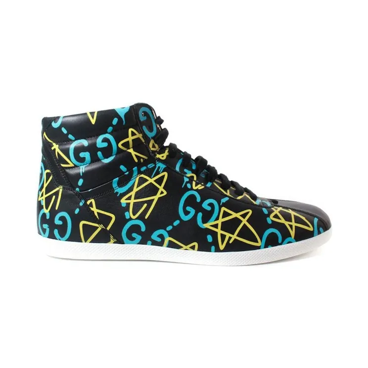 Gucci Ace High-Top Graffiti Ghost Stars (448480 DSV30 1075)