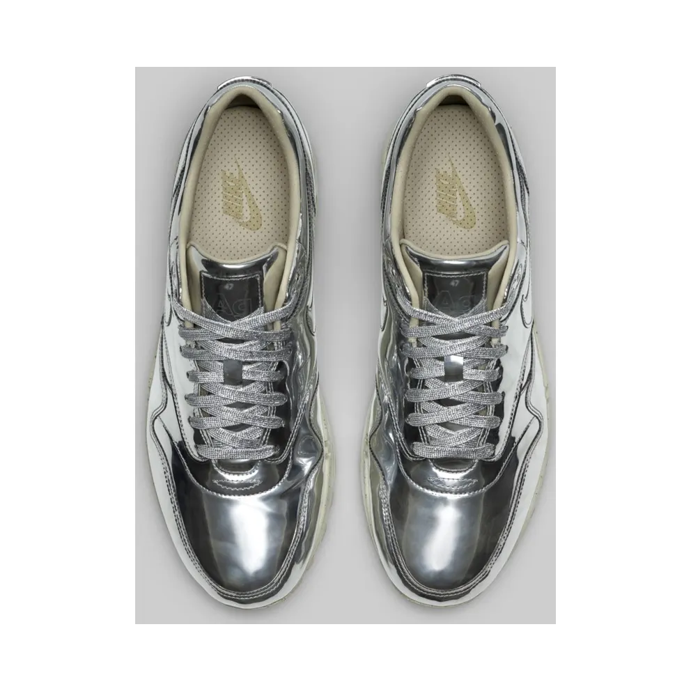 Nike Air Max 1 Liquid Silver Metallic Silver/Light Bone (635786-002)