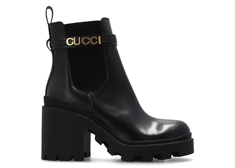 Gucci Trip Heeled Boots Black (730064 AABK6 1000)