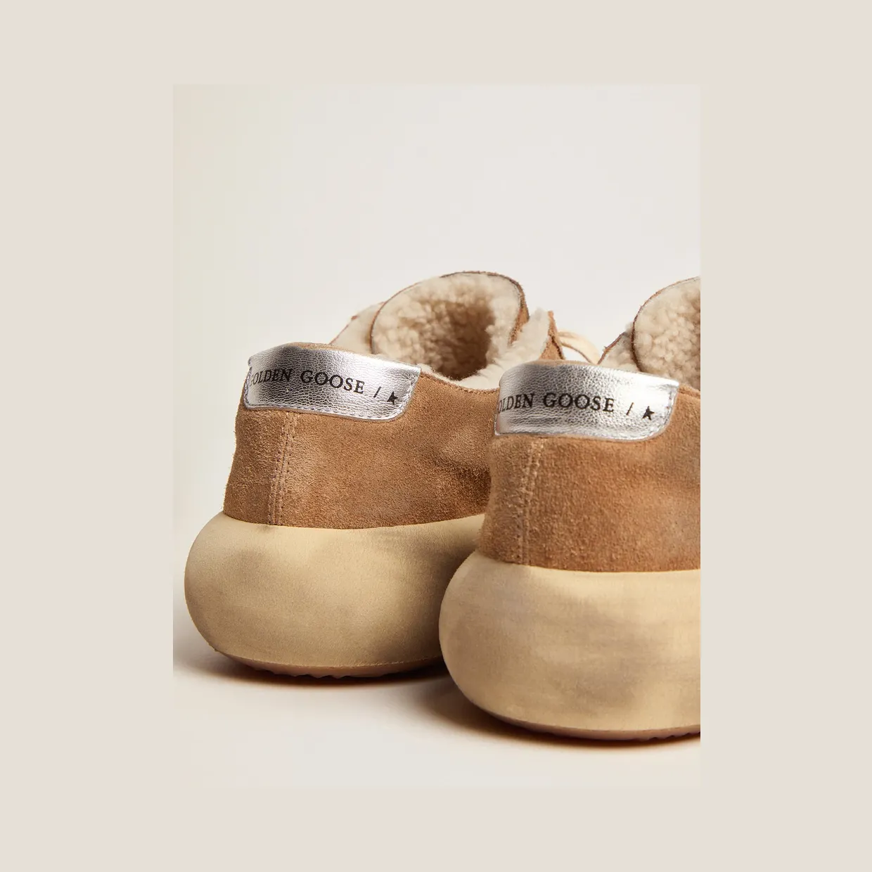 Golden Goose Space-Star Shoes In Tobacco-Colored Suede With Shearling Lining (GWF00345.F002995.55353) (5)