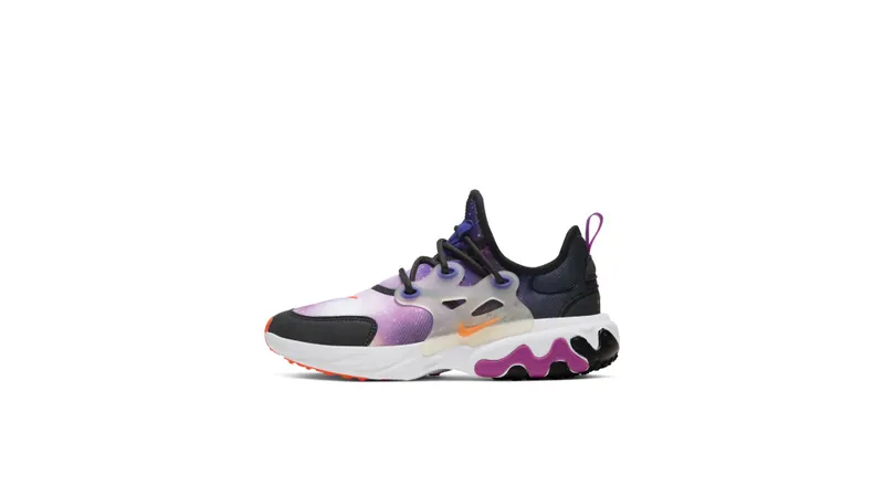Nike React Presto Galaxy (GS) Black/Court Purple-Blue Fury-Total Orange (CT6624-002)