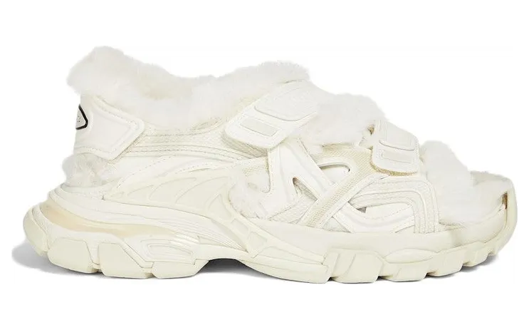 Balenciaga Track Sandal Fake Fur Beige (668560W3CQ39700)