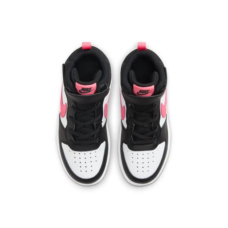 Nike Court Borough Mid 2 Black White Sunset Pulse (CD7783-005)