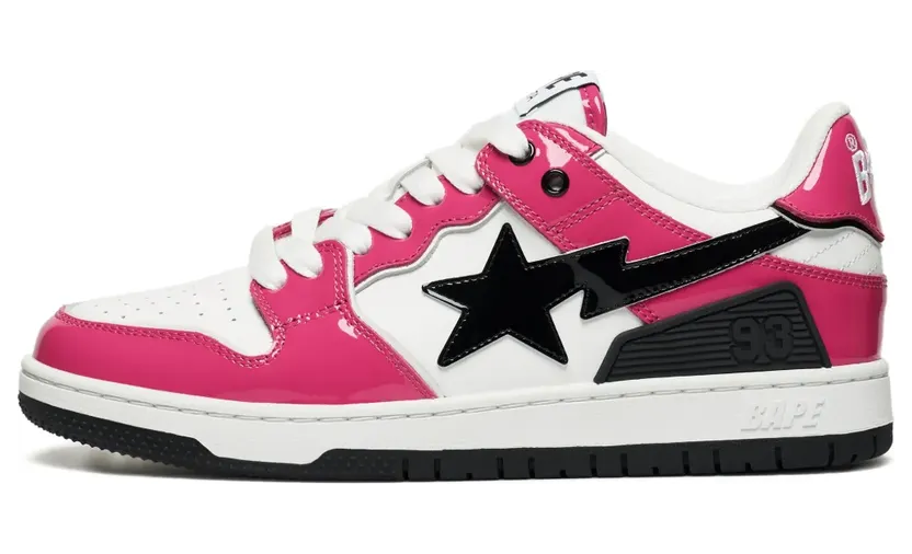 BAPE A Bathing Ape® Sk8 Sta #2 leren low-top “Pink” (001FWK801311M)