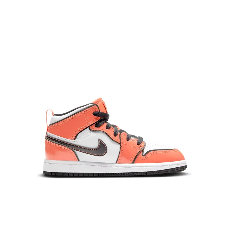Jordan 1 Mid Turf Orange (PS) Turf Orange/White-Black (BQ6932-802)