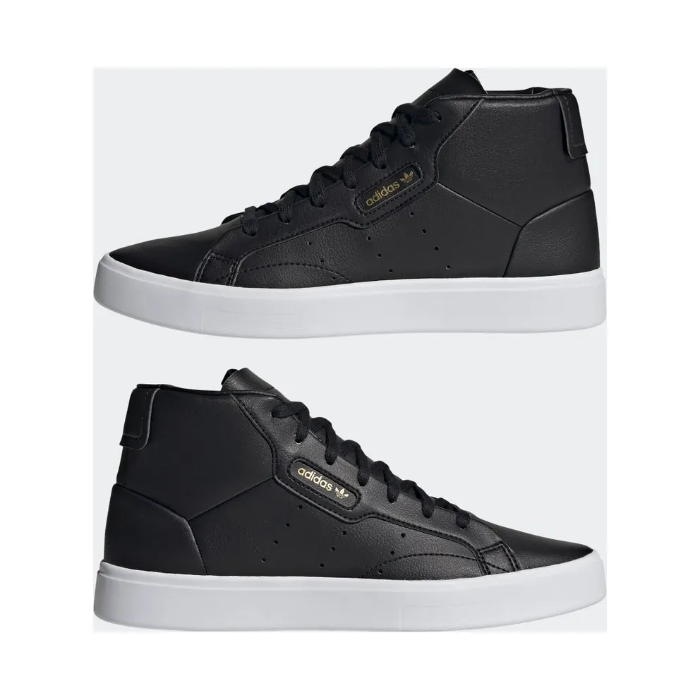 adidas Sleek Mid Core Black / Crystal White / Gold Metallic (GZ8070)