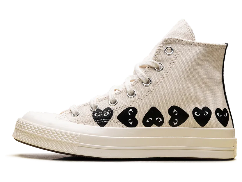 Converse Chuck Taylor All Star 70 Hi “Comme des Garcons PLAY Multi-Heart Milk” (AZ-K127-001)