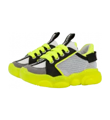 Moschino Sneakers Teddy Fluo Aus Kalbsleder Und Mesh (MNT68782MK181)