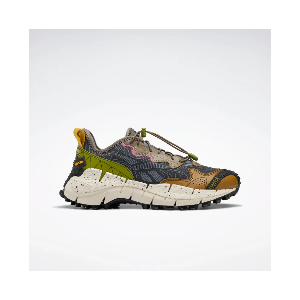 Reebok Zig Kinetica II Edge Pure Grey 8 / Wild Moss / Sulfur Green (GX0511)
