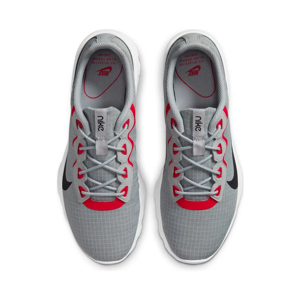 Nike Explore Strada Grey “Light Sandstone / University Red / White / Black” (CD7093-012)