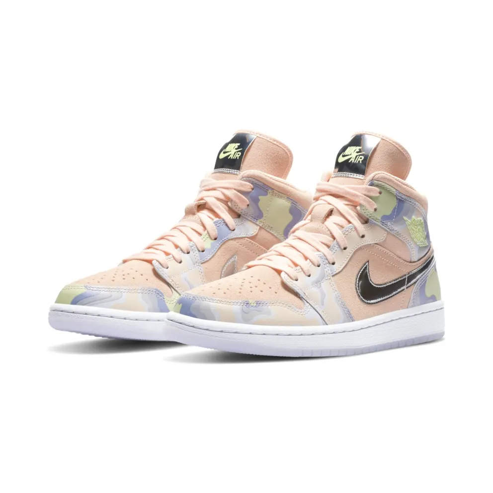 Jordan 1 Mid SE P(HER)SPECTIVE (W) Washed Coral/Chrome-Light Whistle (CW6008-600)