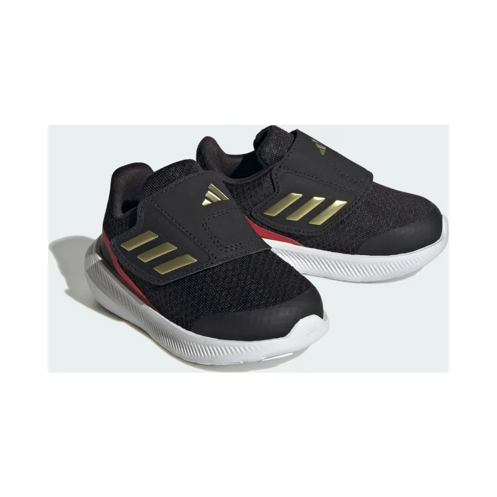Adidas RunFalcon 3.0 Hook-and-Loop Core Black / Gold Metallic / Better Scarlet (IG5390)