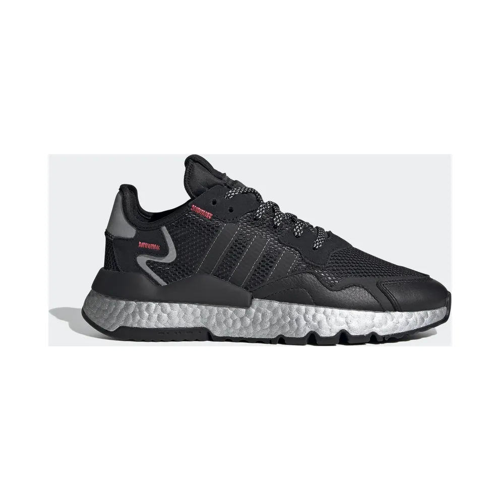 adidas Nite Jogger Schuh Core Black / Shock Red / Silver Metallic (FV4137)
