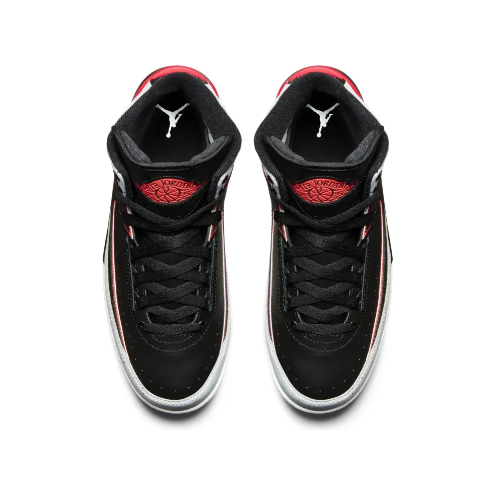 Jordan 2 Retro Infrared 23 (GS) Black/Infrared 23-Pure Platinum-White (395718-023)