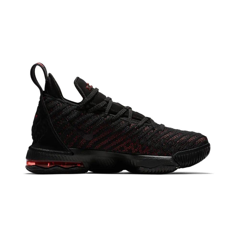 Nike LeBron 16 Fresh Bred (GS) Black/Black-University Red (AQ2465-002)