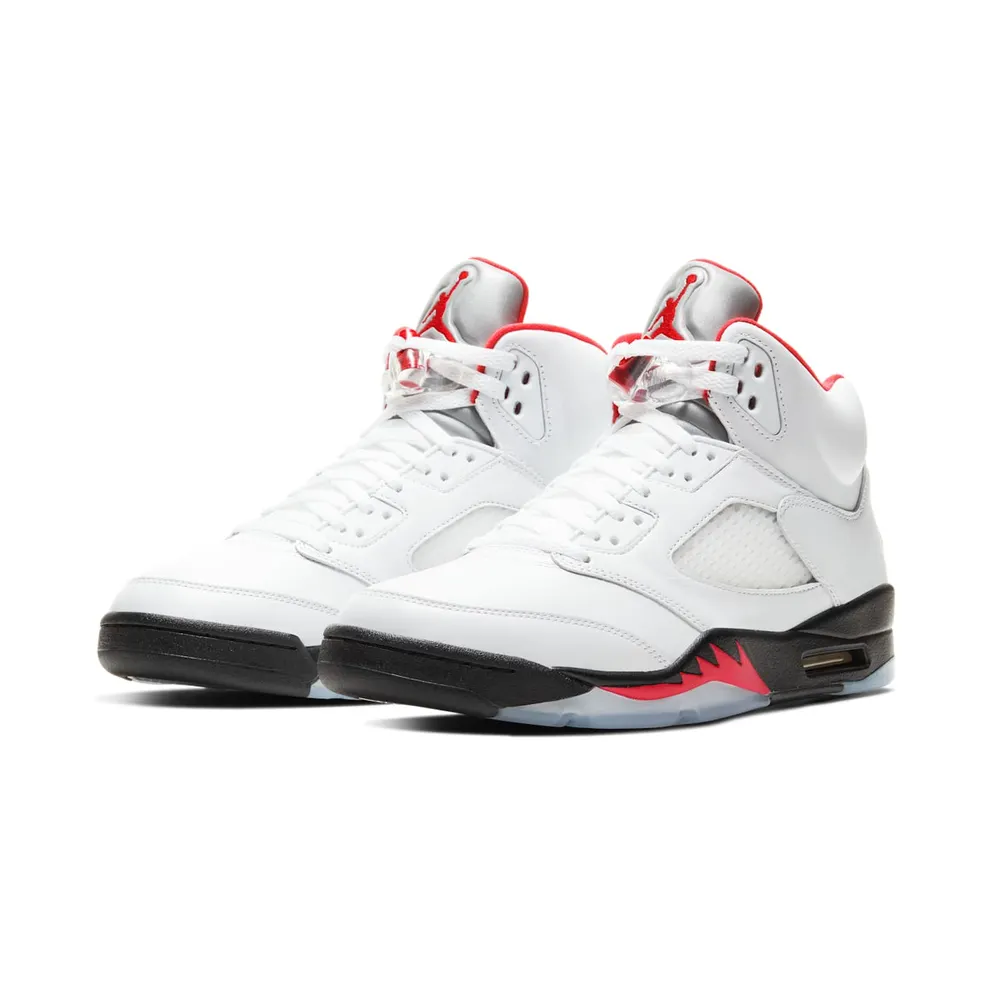 Air Jordan 5 Retro Fire Red Silver Tongue (2020) (DA1911-102)