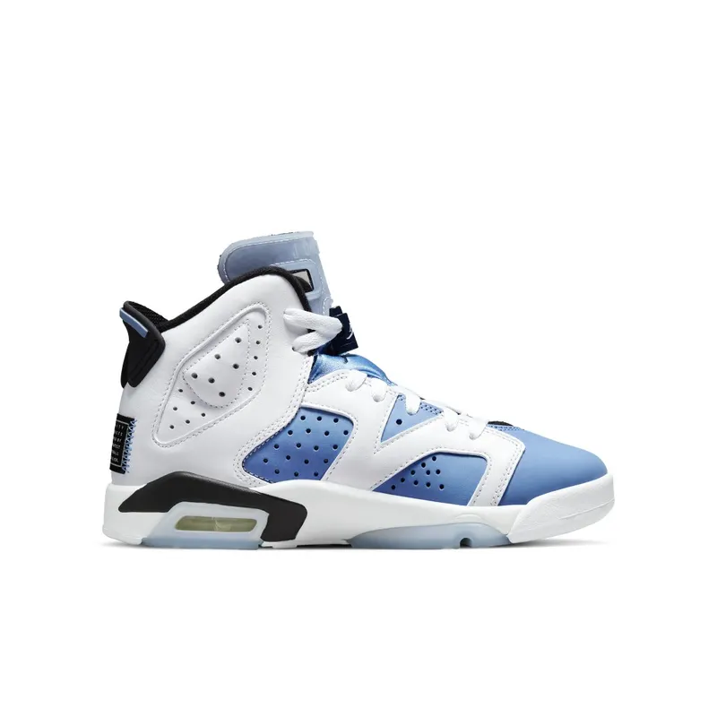 Air Jordan 6 Retro UNC White (GS) (384665-410)
