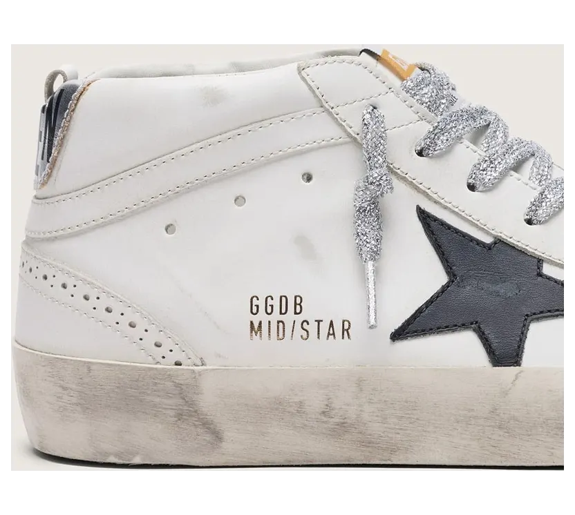 Golden Goose Mid Star With Laminated Heel Tab And Glitter Laces (GWF00122.F001249.10238) (4)