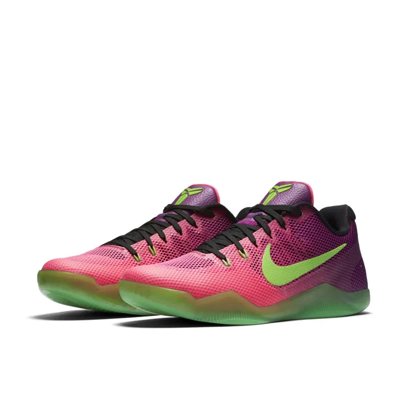 Nike Kobe 11 EM Low Mambacurial Pink Flash/Action Green-Red Plum (836183-635)