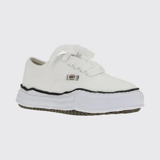 Maison Mihara Yasuhiro Baker OG Sneakers in Cotton Canvas White (A02FW704WHITE)