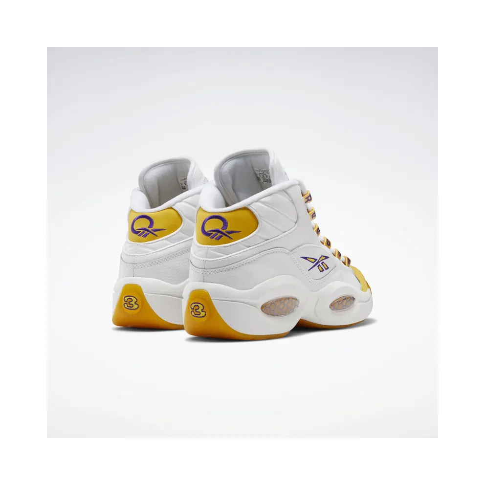 Reebok Question Mid Shoes White / Yellow Thread / Ultra Violet (FX4278)