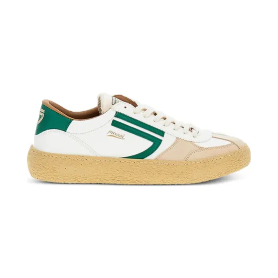 Puraai stripe-detail lace-up sneakers – Beige (PU101V056GRASS)