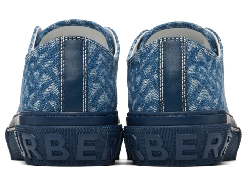 Burberry Blue Monogram Denim Sneakers (8055978) (2)